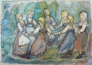  Акварельные рисунки Ефима Честнякова
