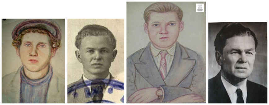 Ivan Serov: graphic portraits by Yefim Chestnyakov and photographs from different years