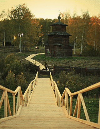 Kostroma Wooden footpath